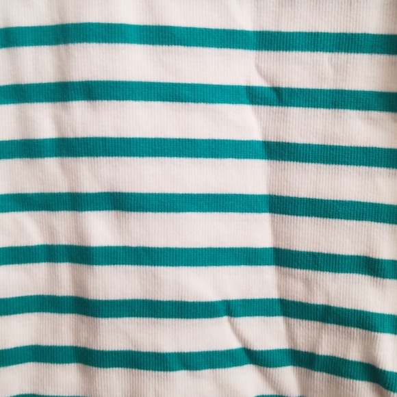 Teal & White Striped Tank - Picture 3 of 4